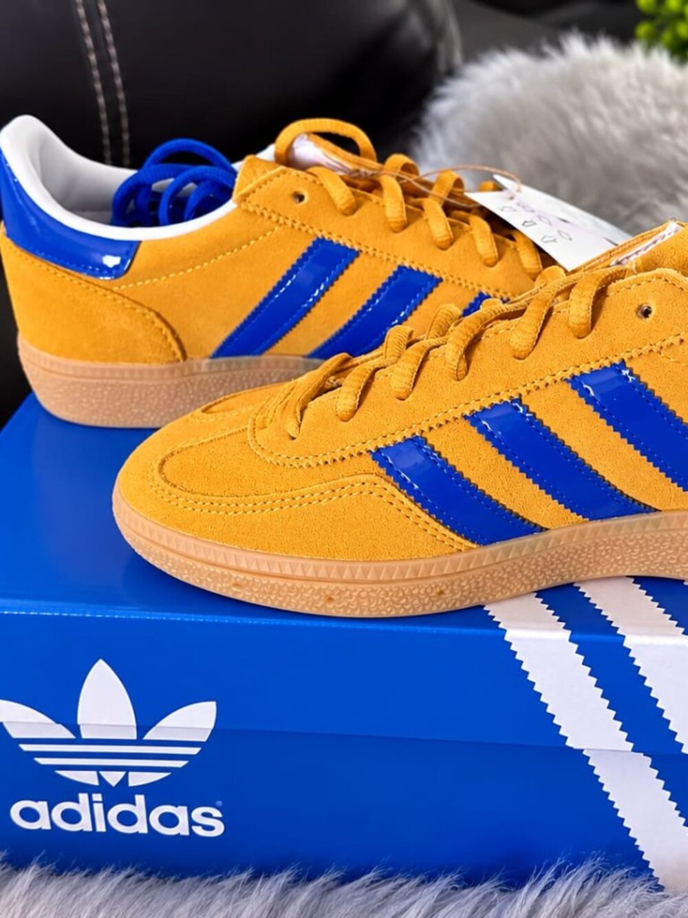 Adidas Handball Spezial Yellow & Blue Sneakers